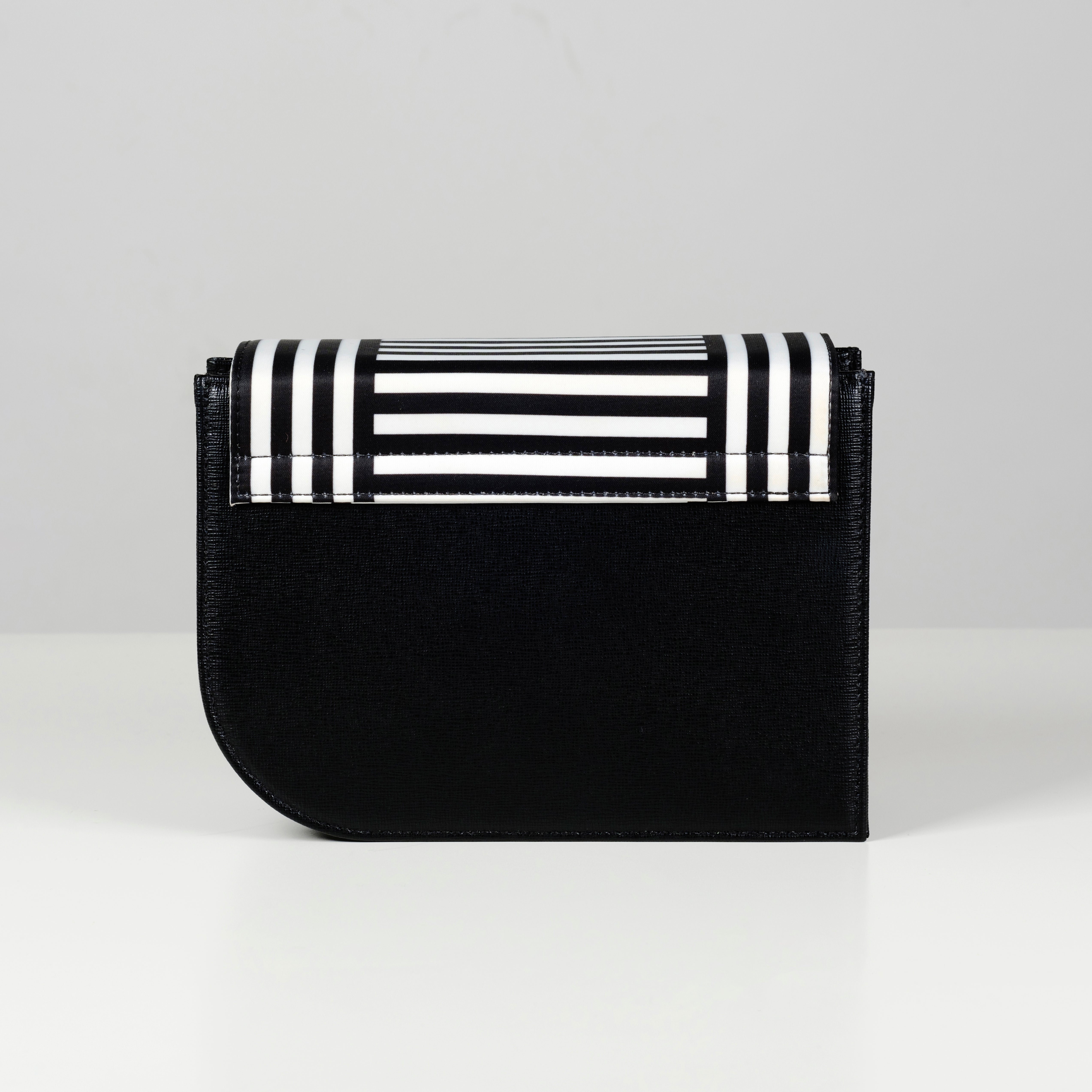 Borsa da sera Righe Bianco e Nero