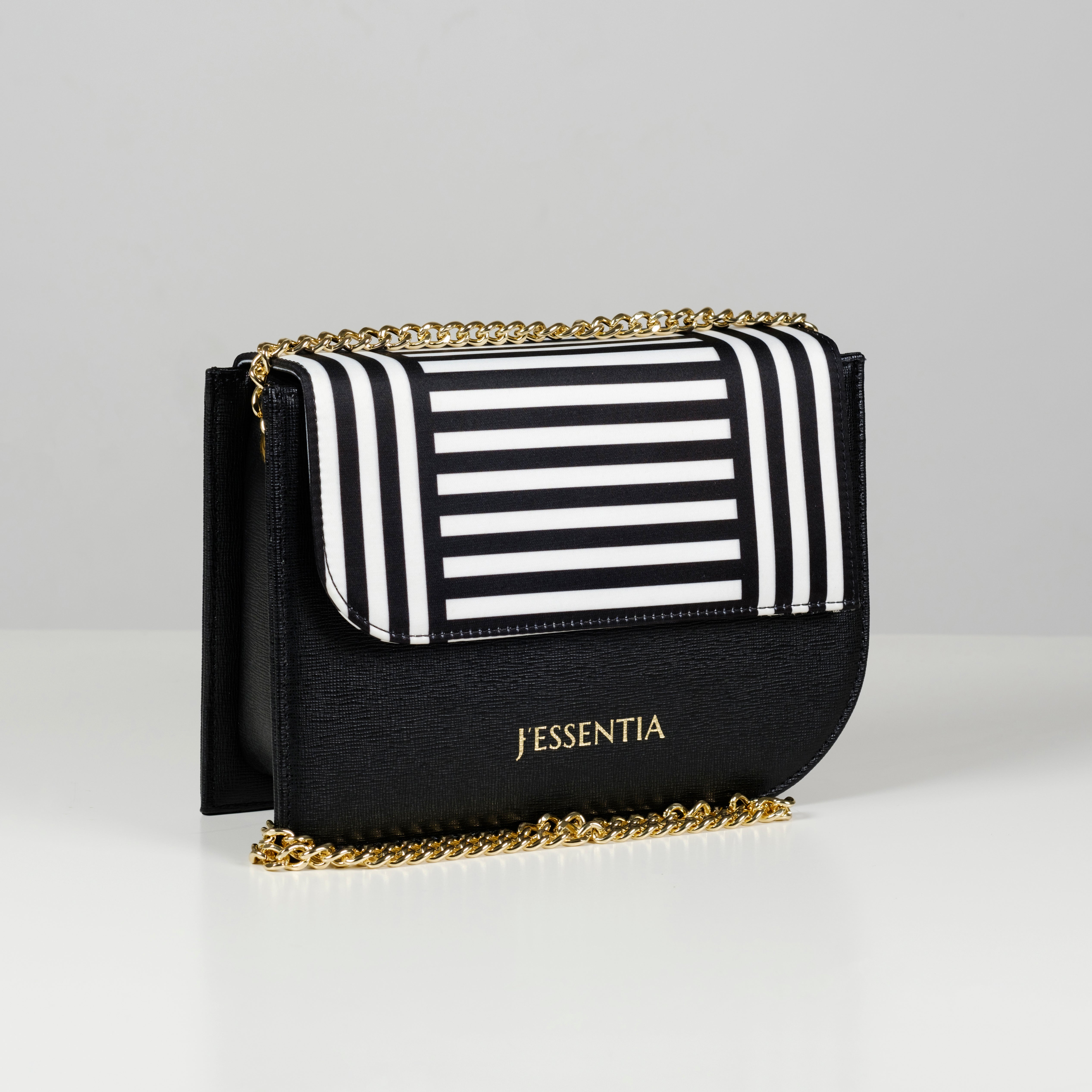 Borsa da sera Righe Bianco e Nero