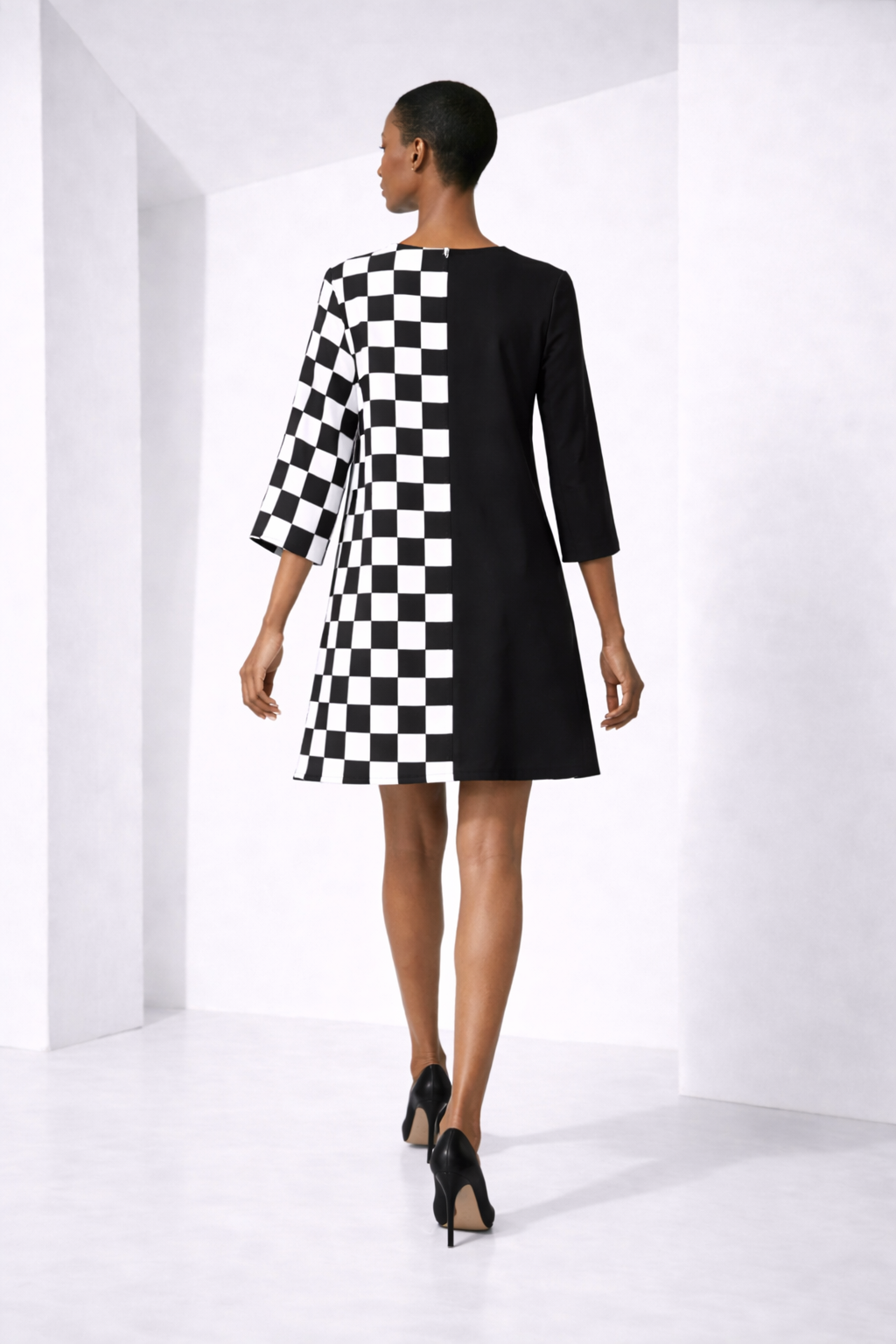 Abito da cerimonia corto SCACCHIERA SICILIANA