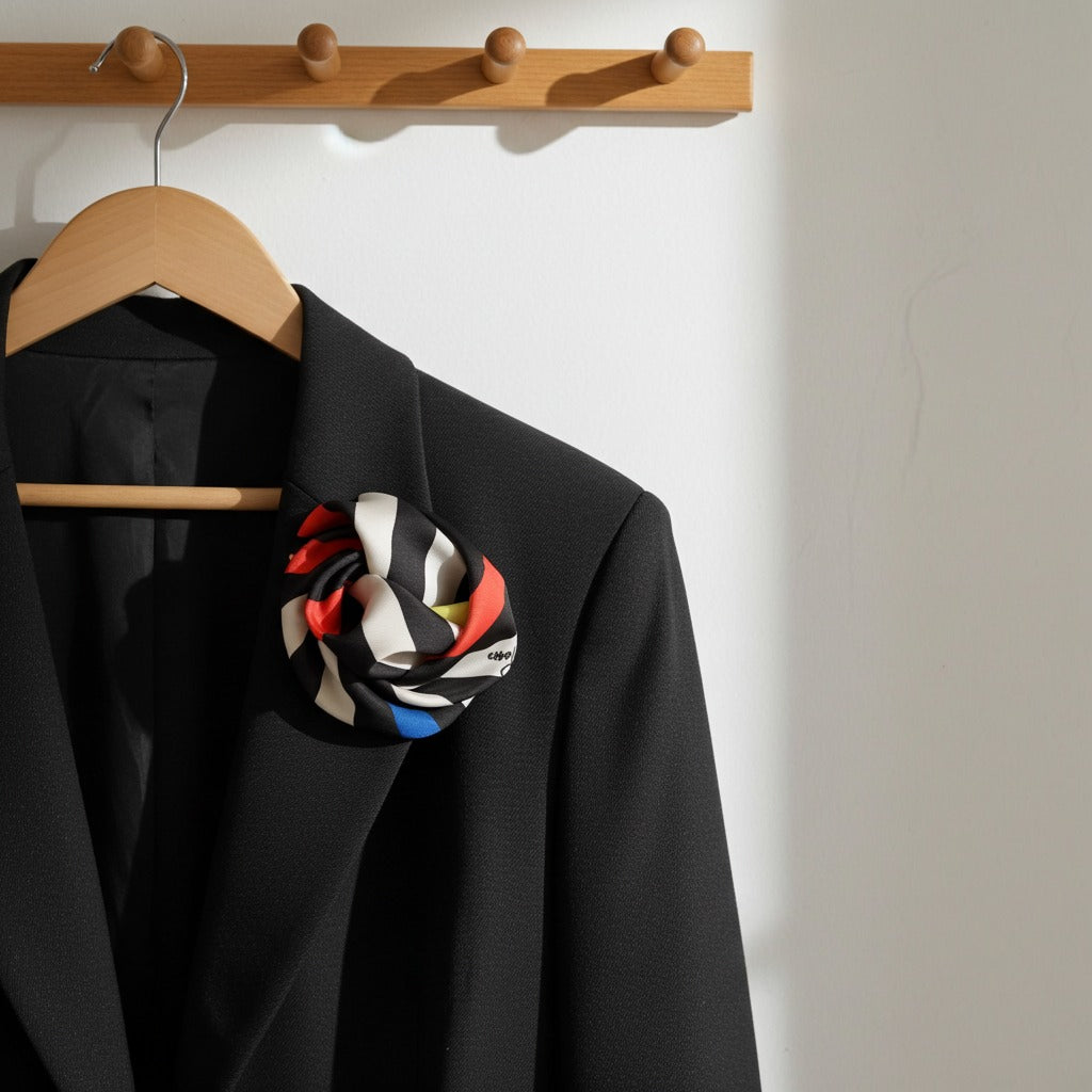 Spilla in tessuto "Colori Sicilia"