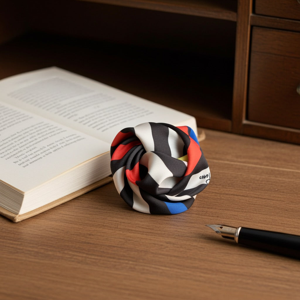 Spilla in tessuto "Colori Sicilia"