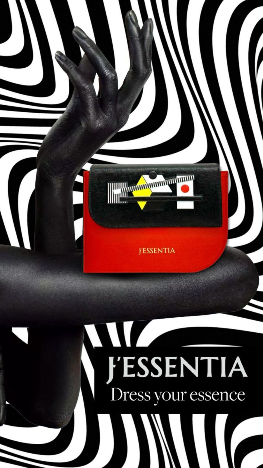 Borsa 3D Bauhaus Rossa e Nera