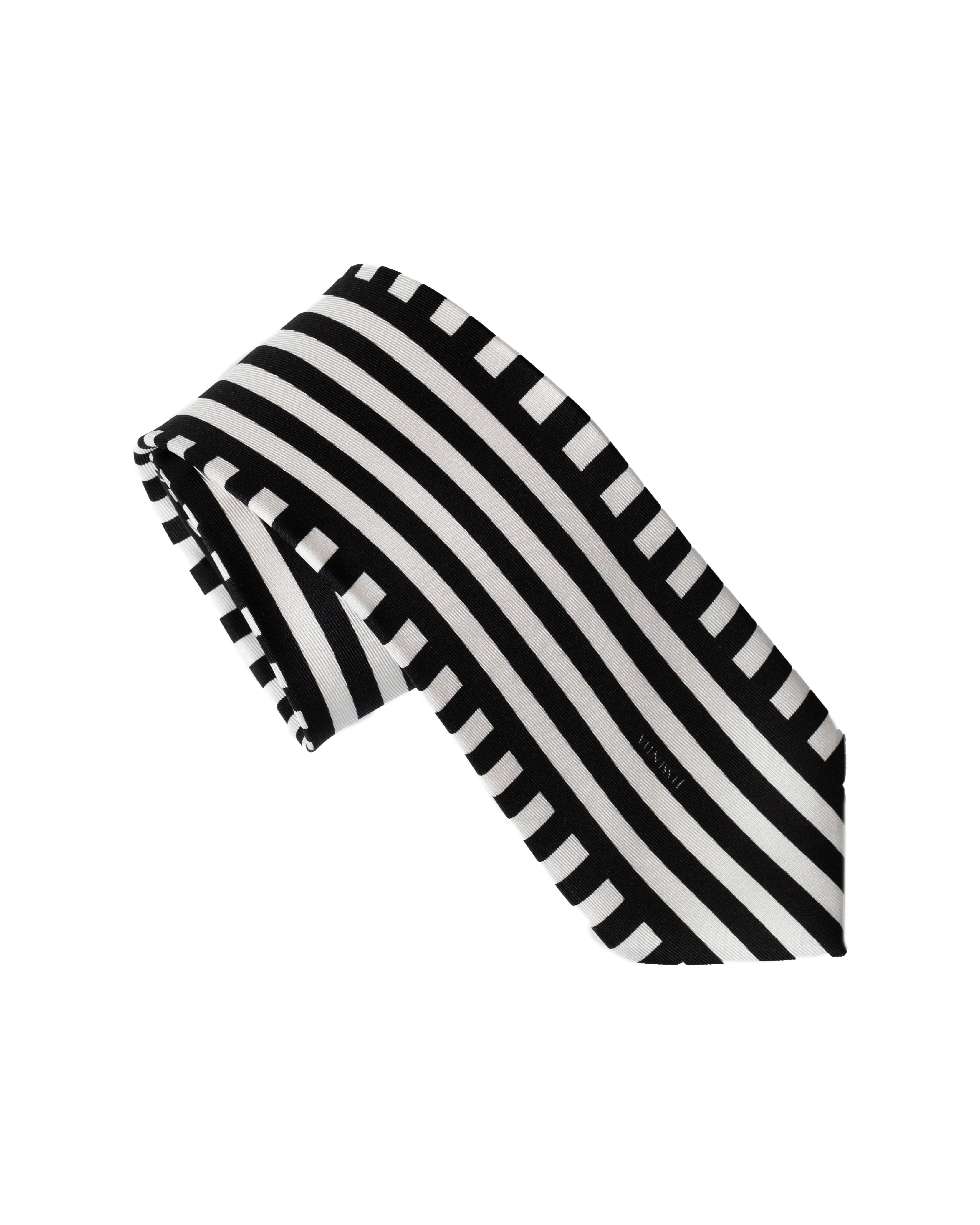 Cravatta Righe Bianco e Nero