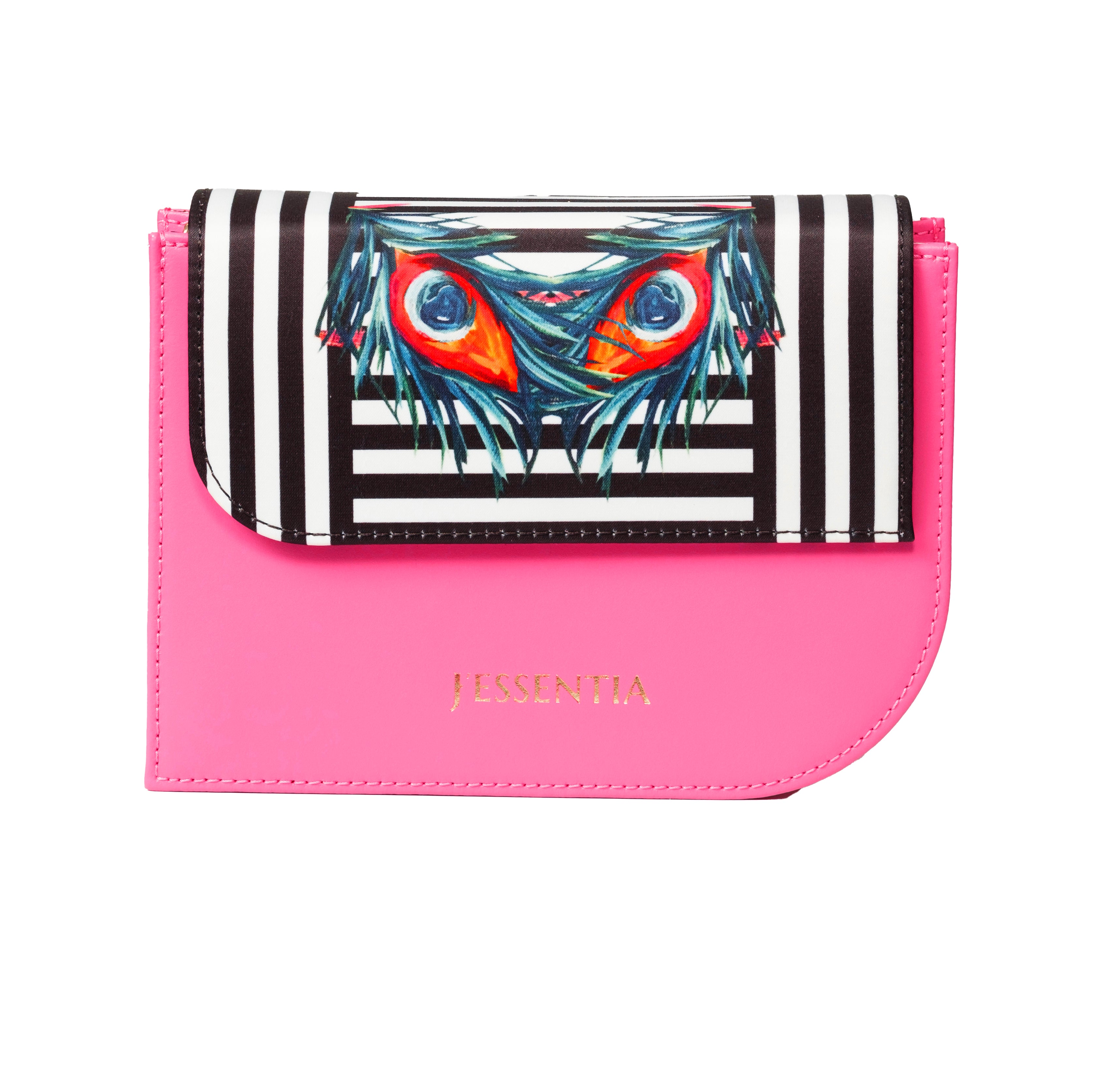 Borsa rosa "Piume di Pavone"