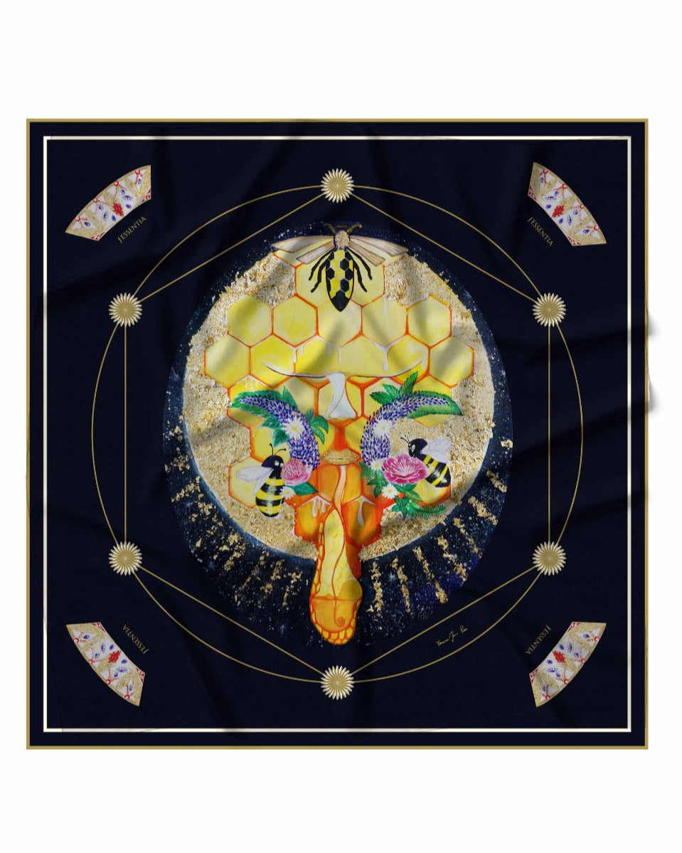 Foulard in seta MIELE REGALE