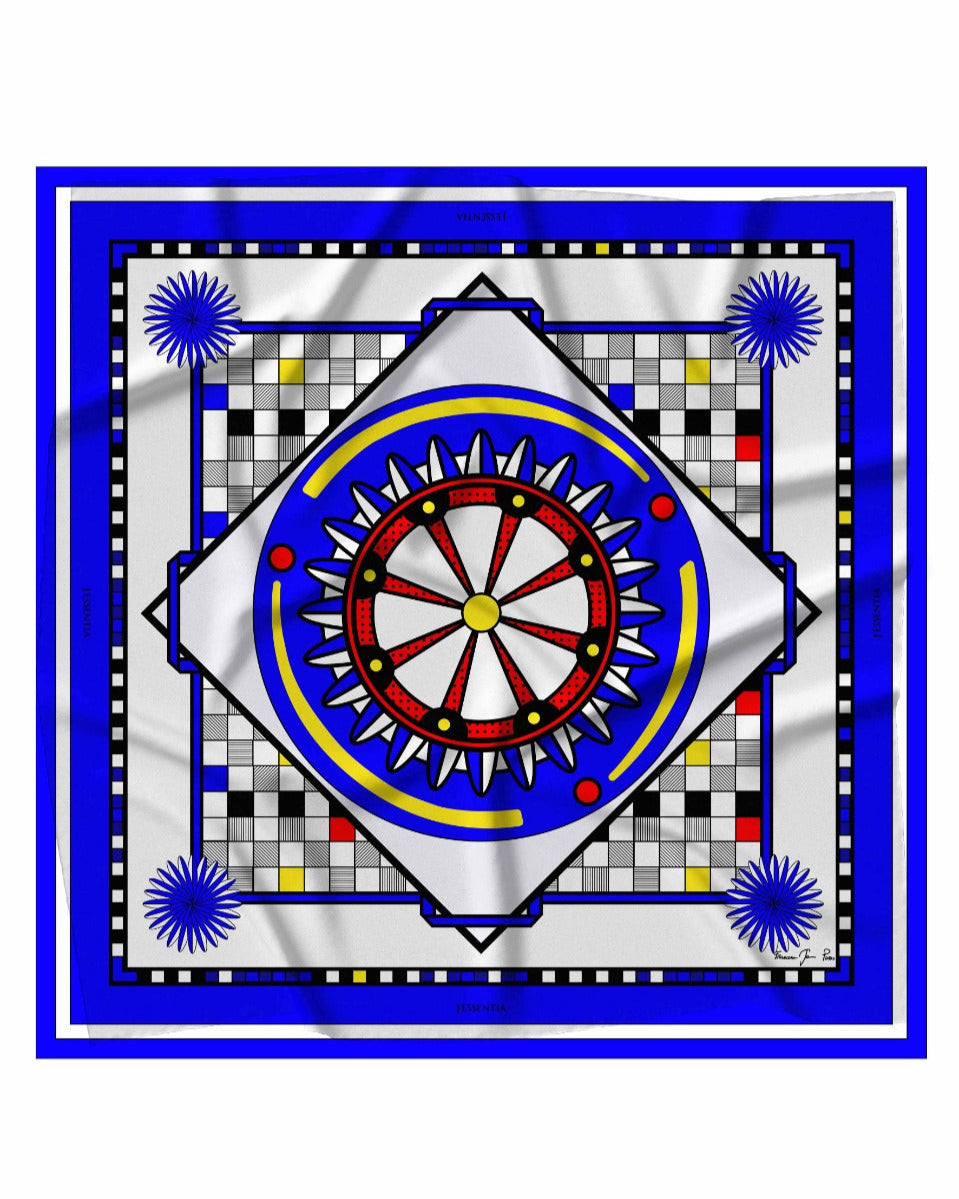 Foulard in seta RUOTA CARRETTO SICILIANO