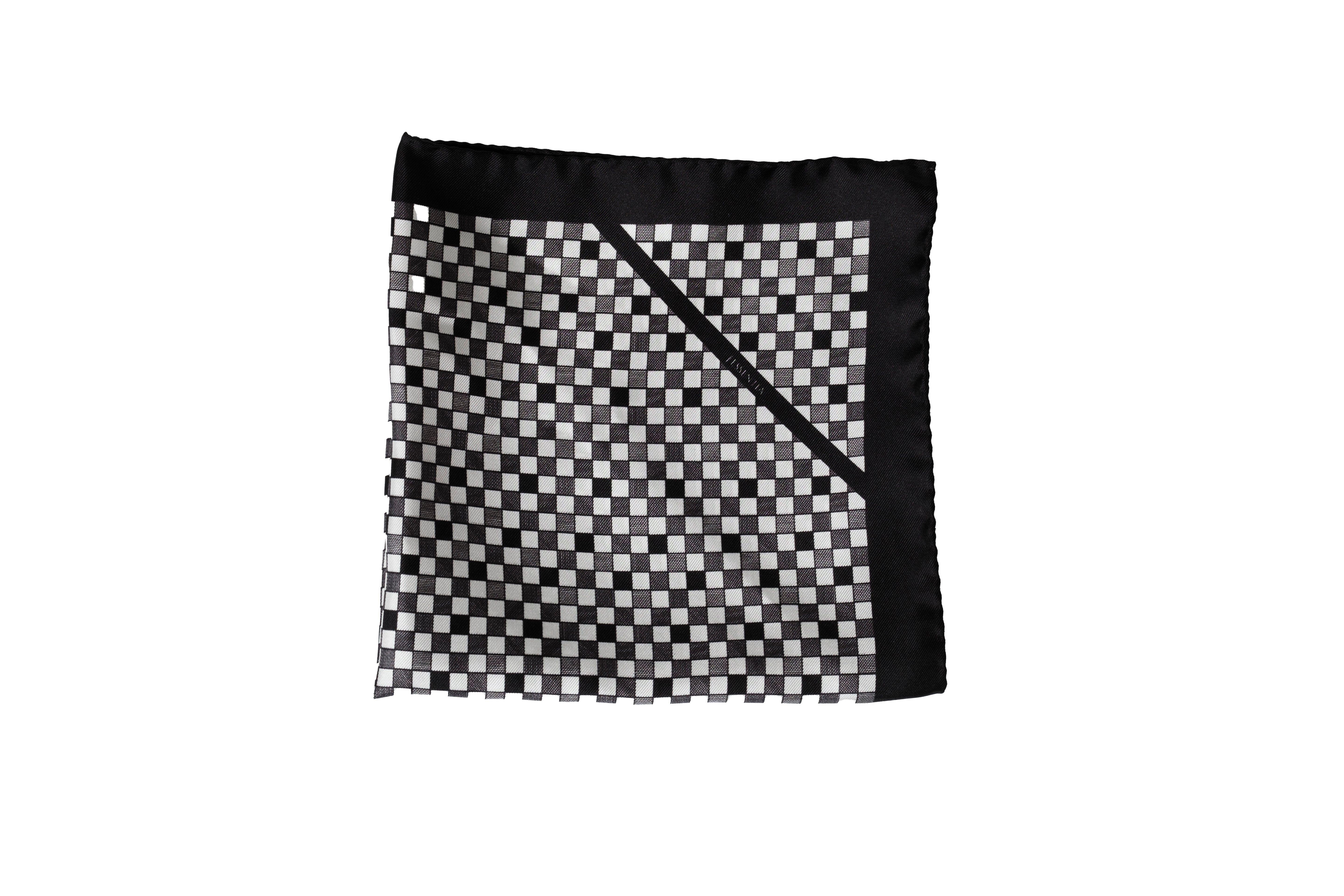 Fazzoletto taschino Quadretti bianco e nero