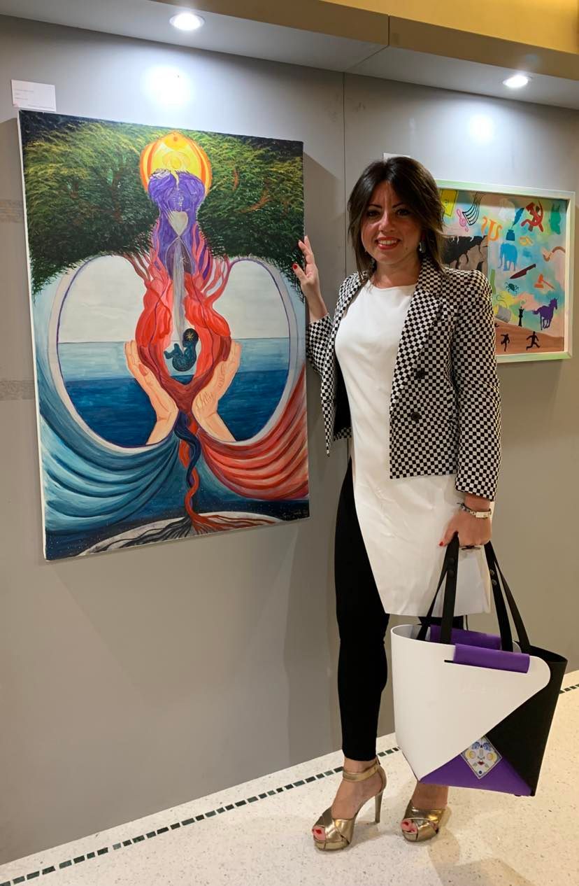 Dipinto IL VIAGGIO VERSO L'AGAPE, 70x100cm