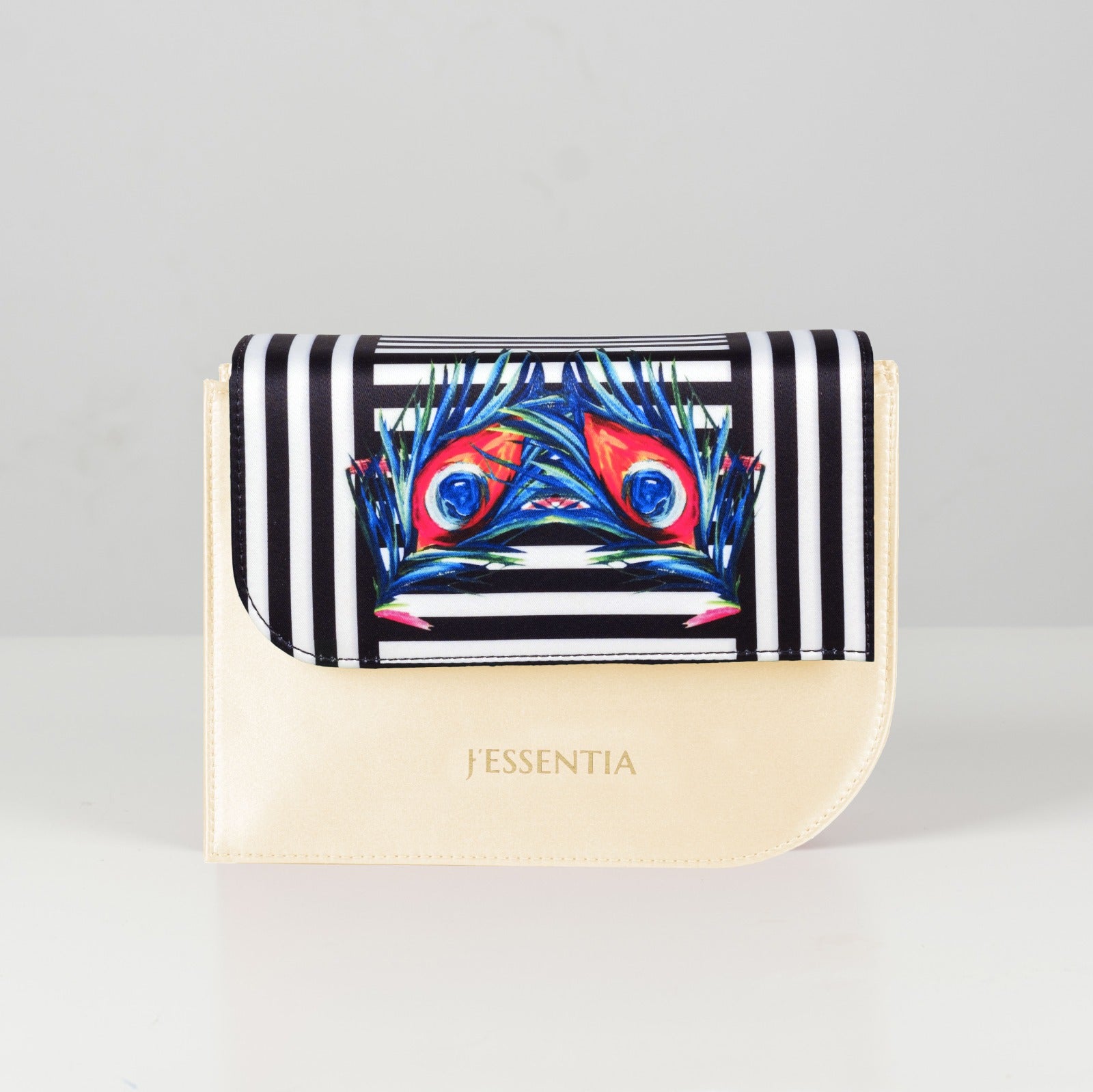 Borsa nera "Piume di Pavone"