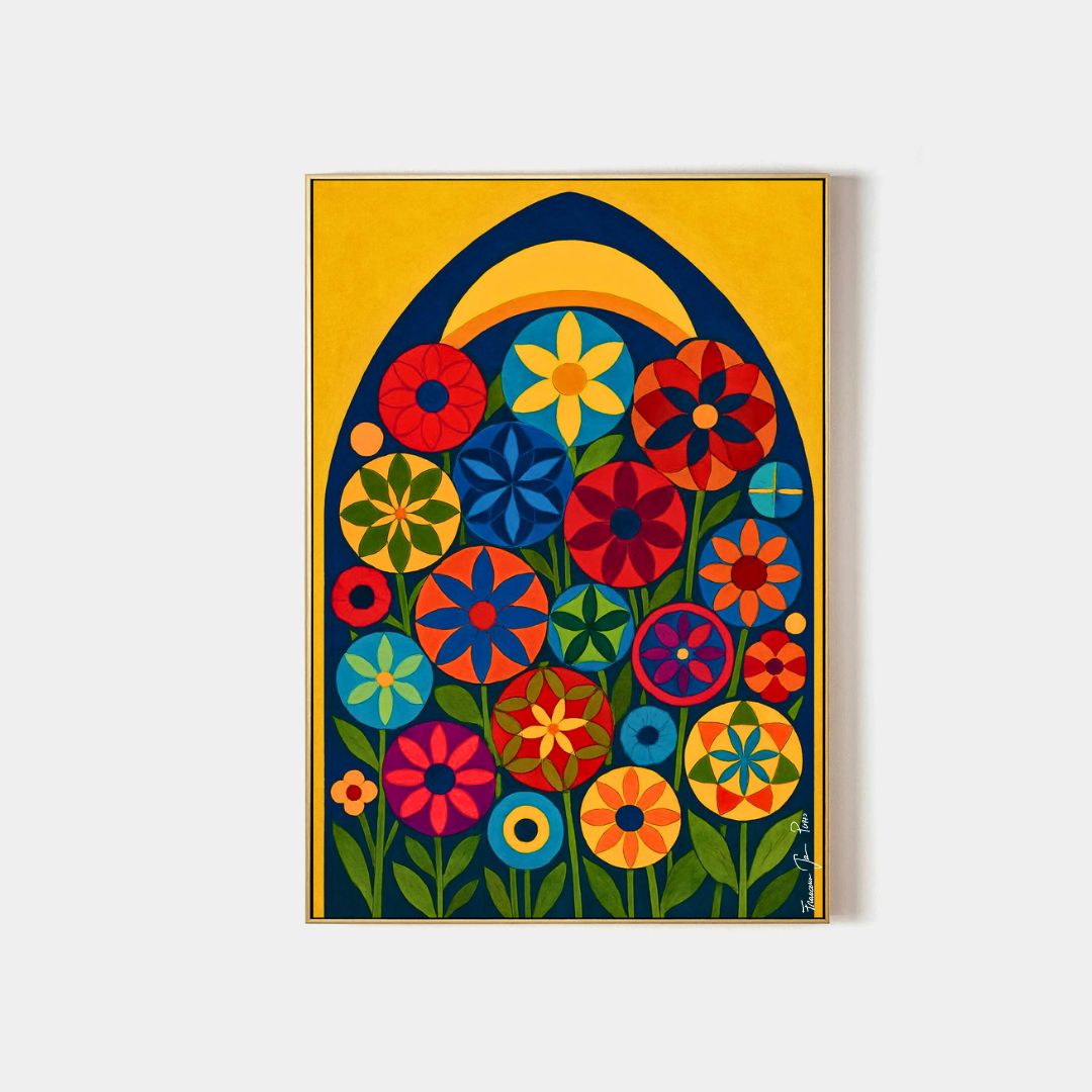 Dipinto originale CASA FIORITA, 100x200cm