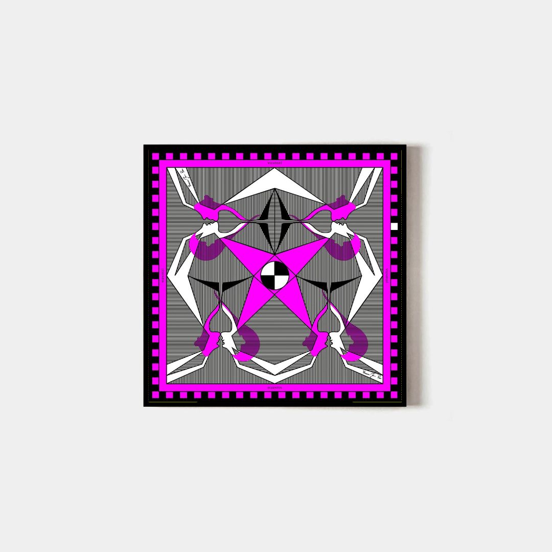 Stampa da parete Coppia Alchemica fucsia