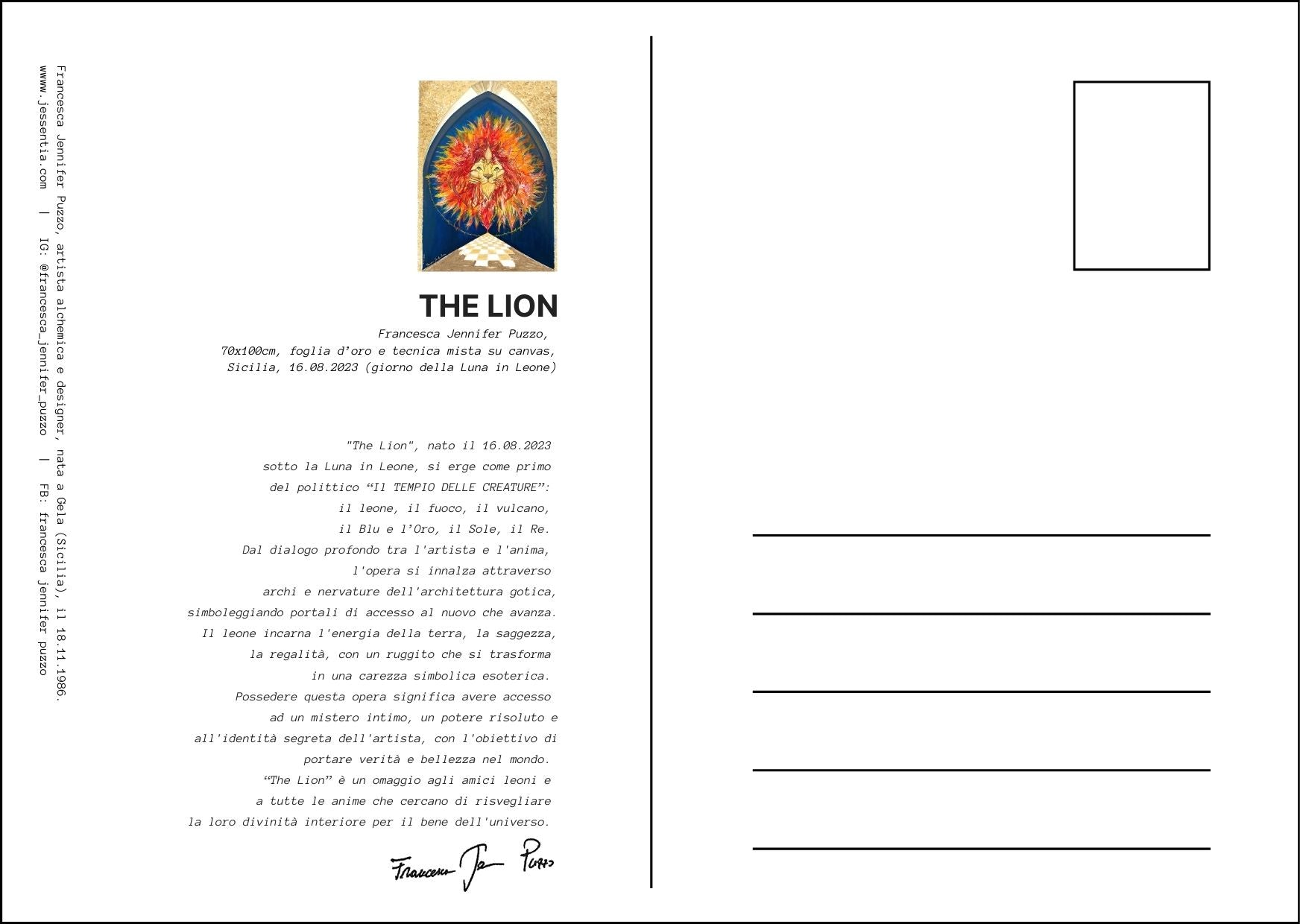 Dipinto originale IL LEONE, 70x100cm