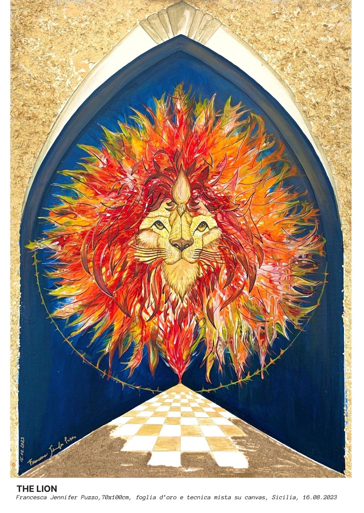 Dipinto originale IL LEONE, 70x100cm