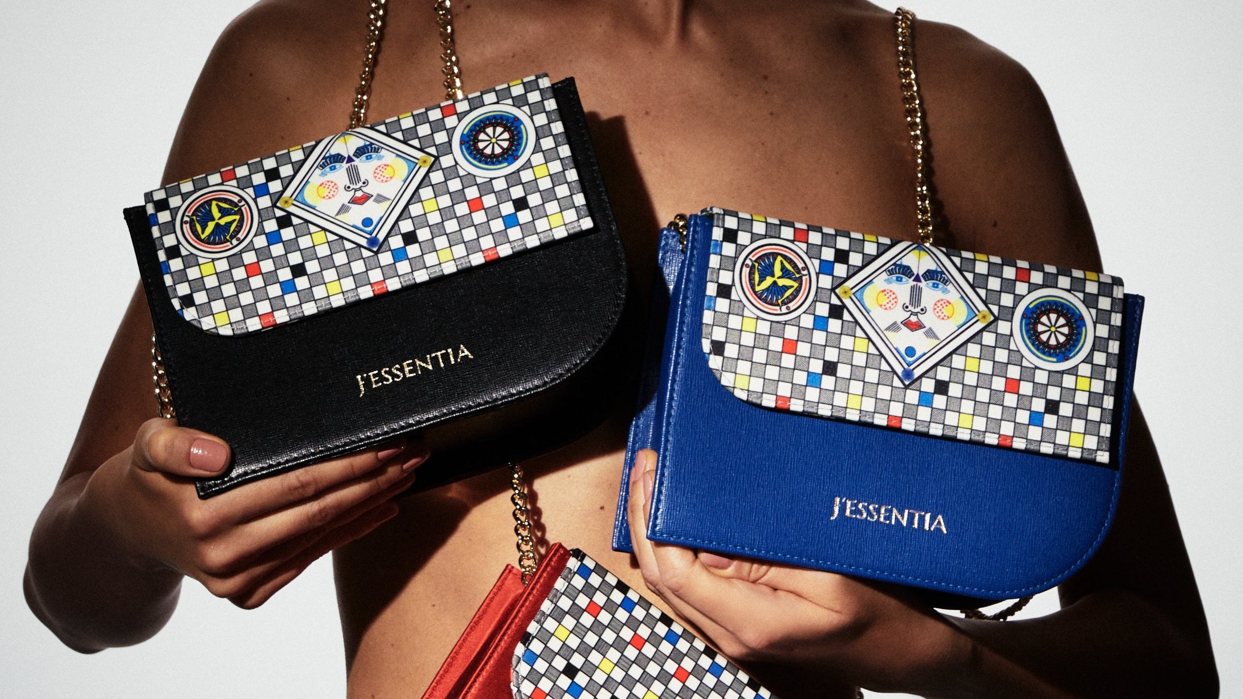 Borsa da sera Quadretti Siciliani - J'ESSENTIA - #francesca_jennifer_puzzo#