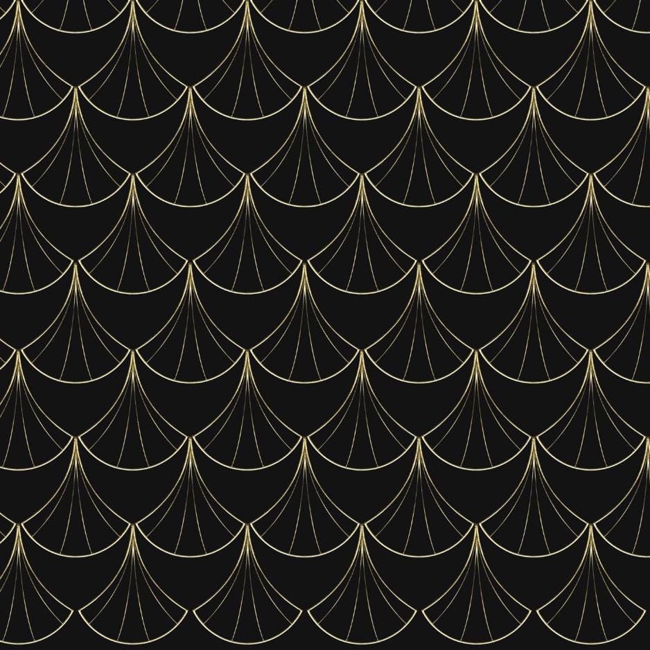 Carta da parati Art Déco Nero e Oro - J'ESSENTIA - #francesca_jennifer_puzzo#