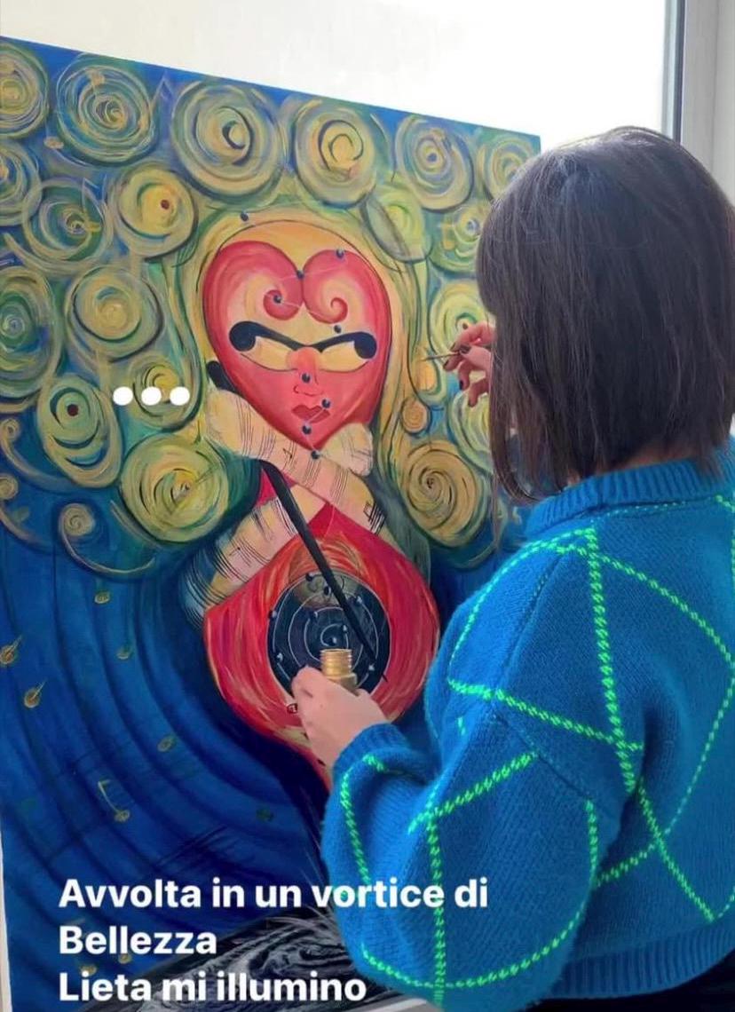 Foulard in seta LA DANZA DEL GREMBO CREATIVO - J'ESSENTIA - #francesca_jennifer_puzzo#