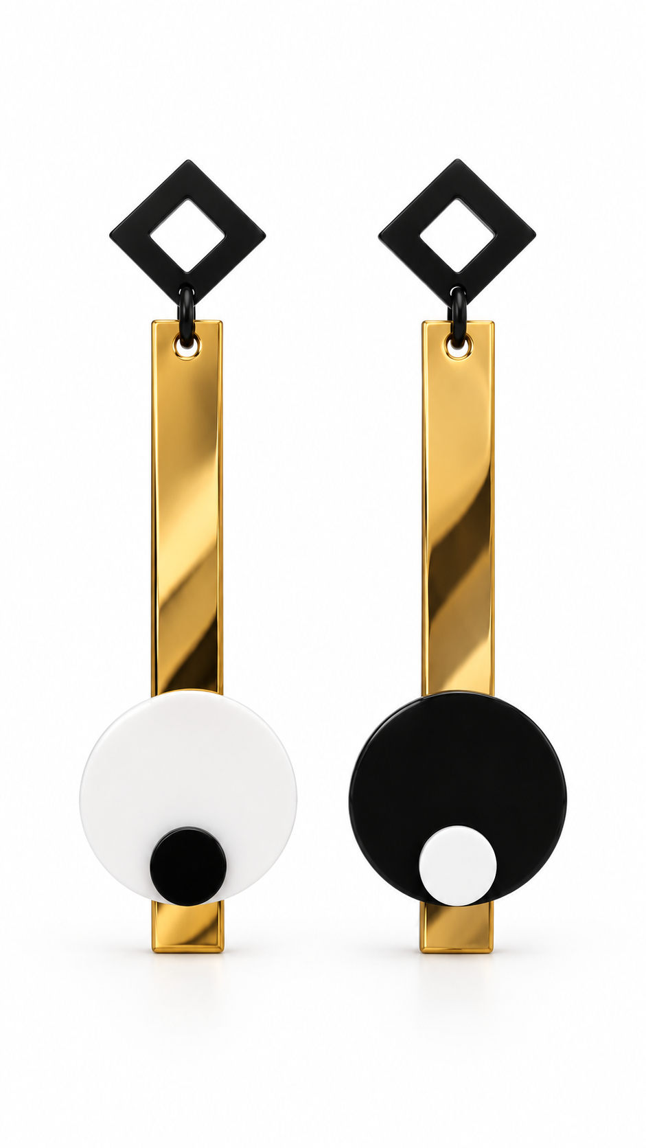 Orecchini in plexiglass Oro Specchiato – J’ESSENTIA