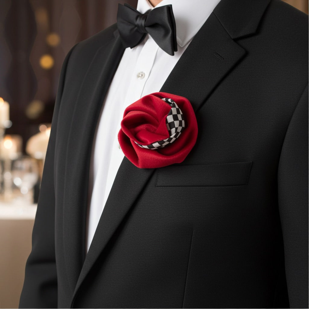 Spilla di Natale con scacchiera