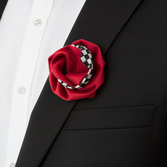 Spilla di Natale con scacchiera