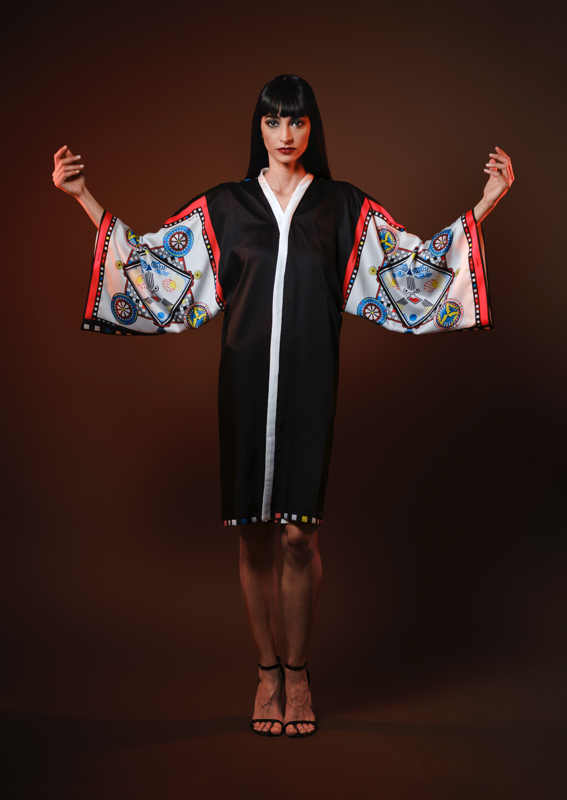Kimono elegante in seta “Sicilia Bedda”