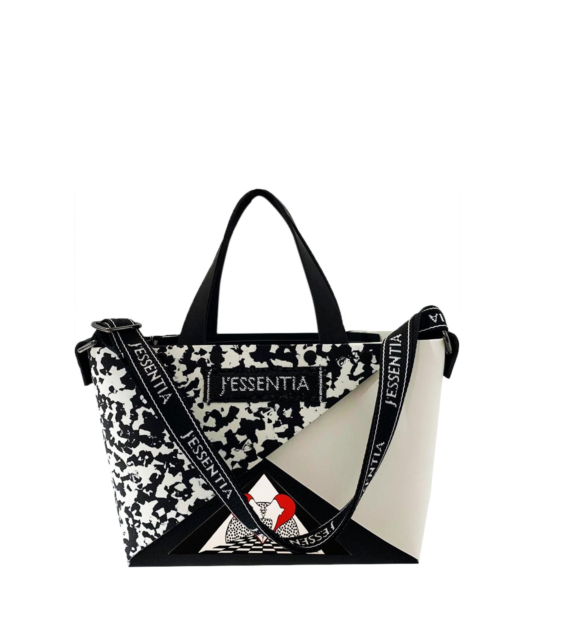 Borsa vegana Black and White - J'ESSENTIA - #francesca_jennifer_puzzo#