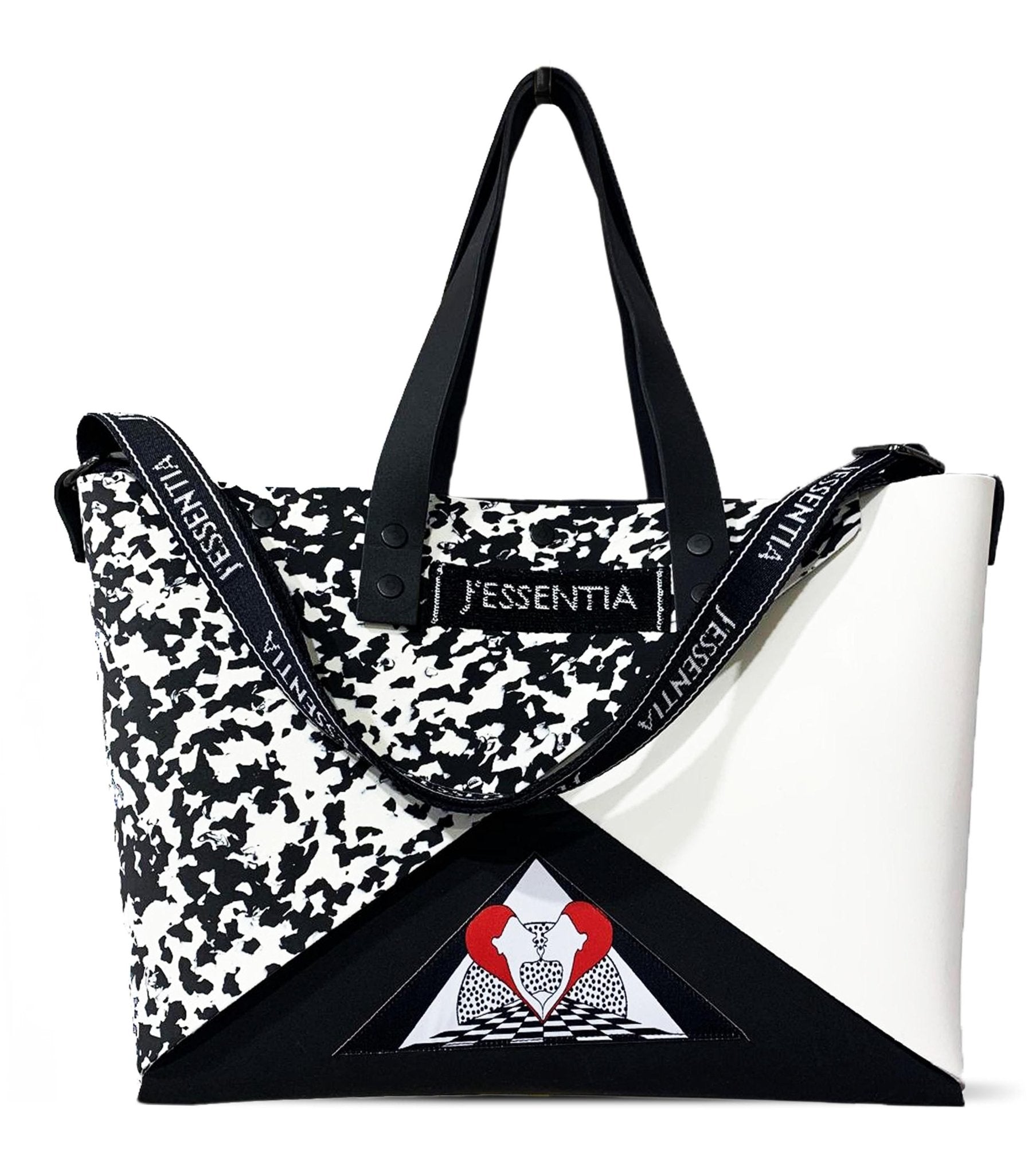 Borsa vegana Black and White - J'ESSENTIA - #francesca_jennifer_puzzo#