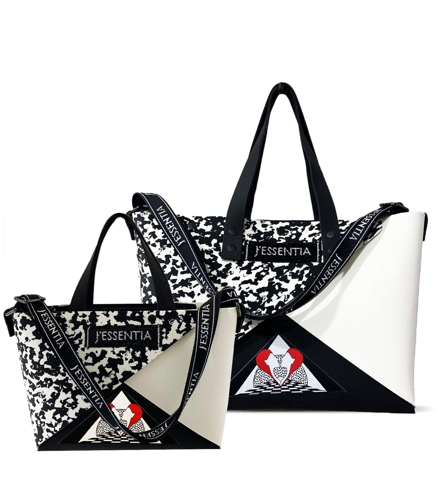 Borsa vegana Black and White - J'ESSENTIA - #francesca_jennifer_puzzo#