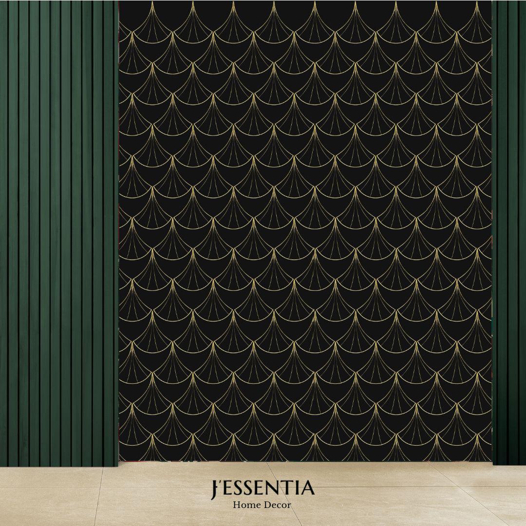 Carta da parati Art Déco Nero e Oro - J'ESSENTIA - #francesca_jennifer_puzzo#