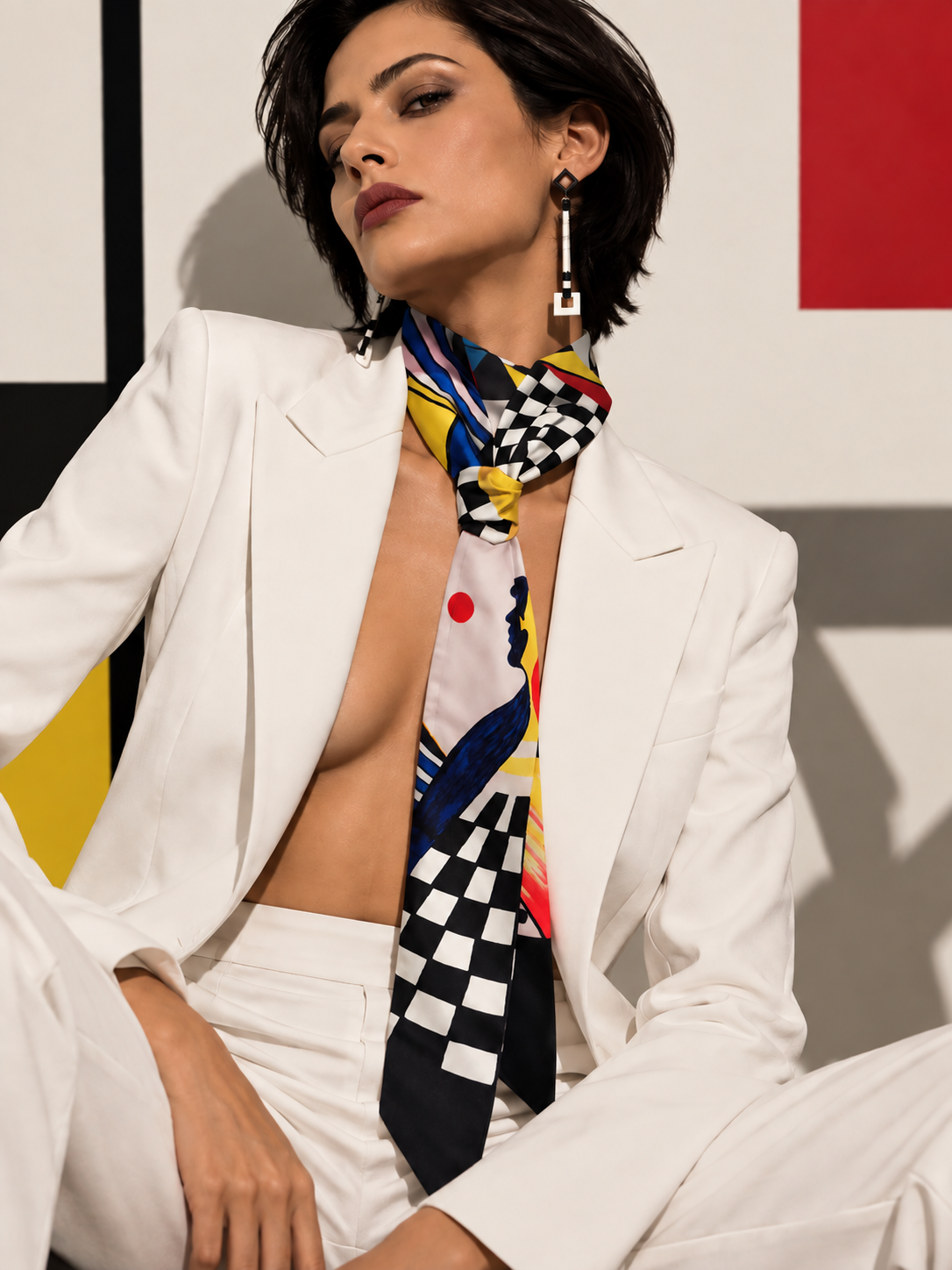 Fascia Foulard "Alchimia", 140x7cm