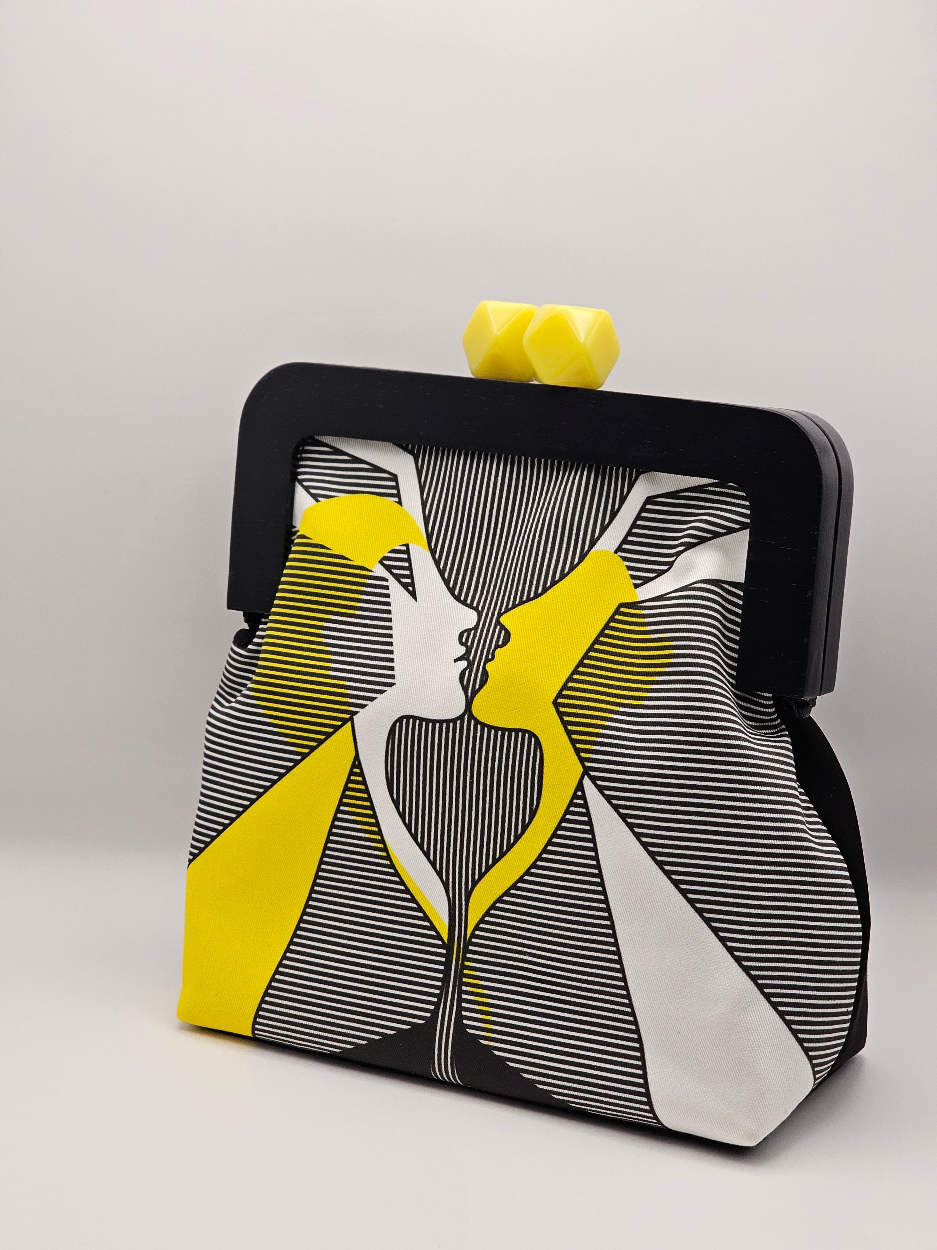 Borsa artistica Coppia alchemica in giallo