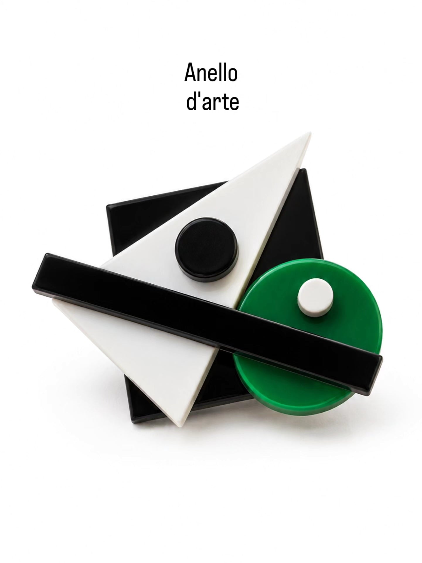 Anello Geometrico Bauhaus in Plexiglass | J’ESSENTIA