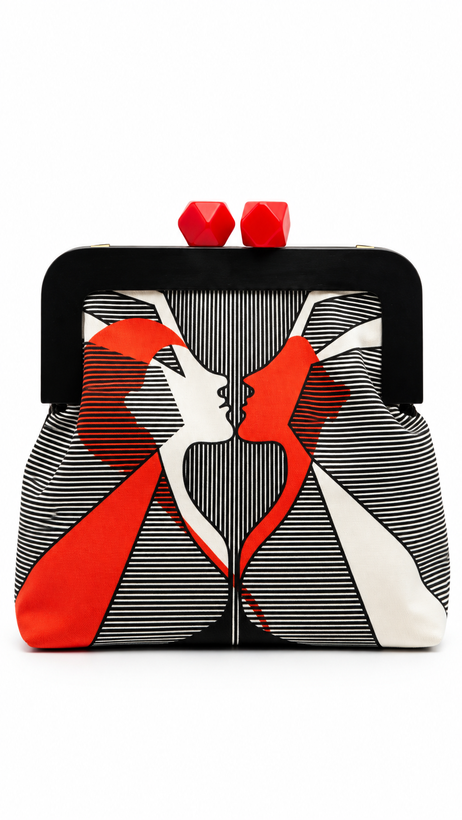 Borsa artistica Coppia alchemica in rosso