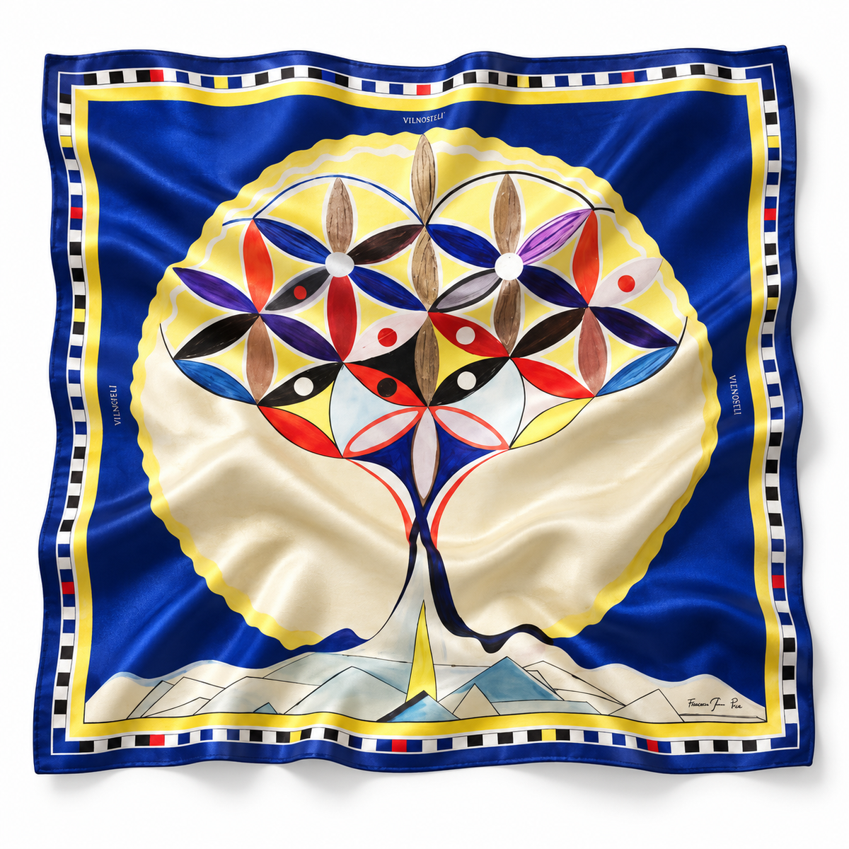 Foulard d'arte in seta ALBERO DELLA VITA