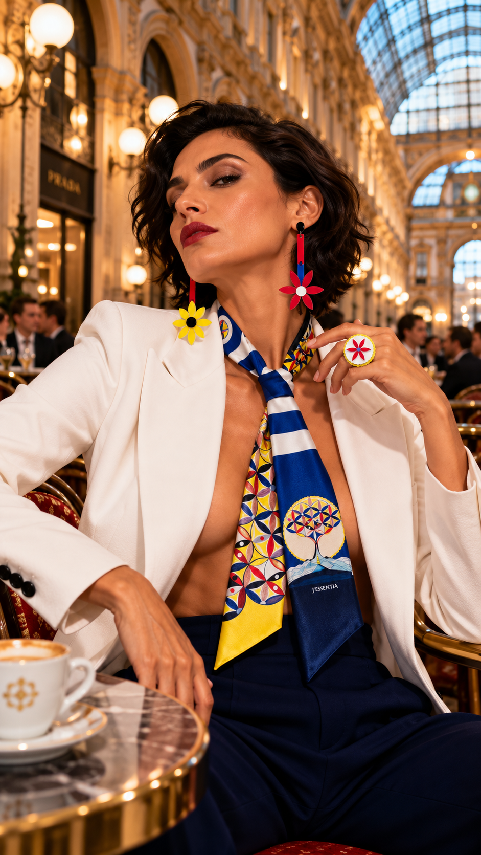 Cravatta Foulard "Albero Della Vita", 140x7cm