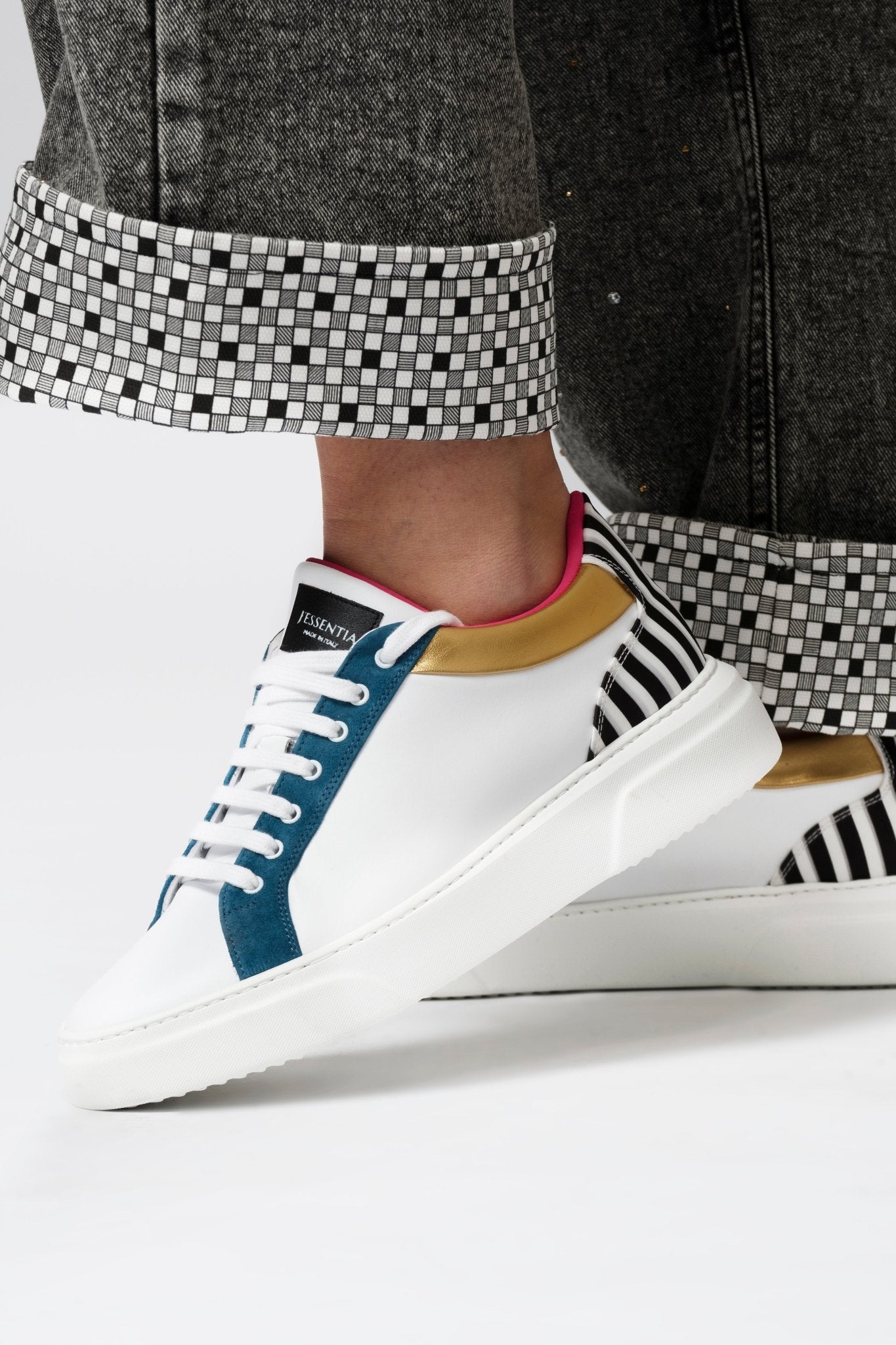 Sneakers multicolor fatte a mano - J'ESSENTIA - #francesca_jennifer_puzzo#