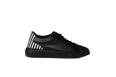 Sneakers donna nero e black & white
